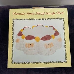 Ceramic Santa Candy Dish